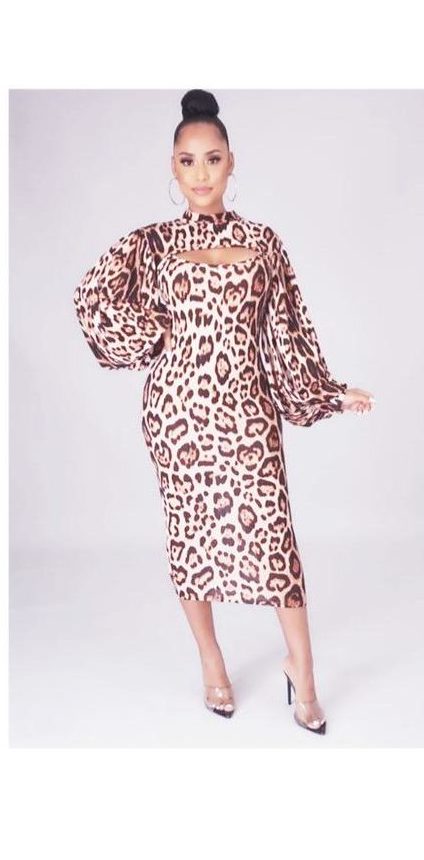 leapard dress front