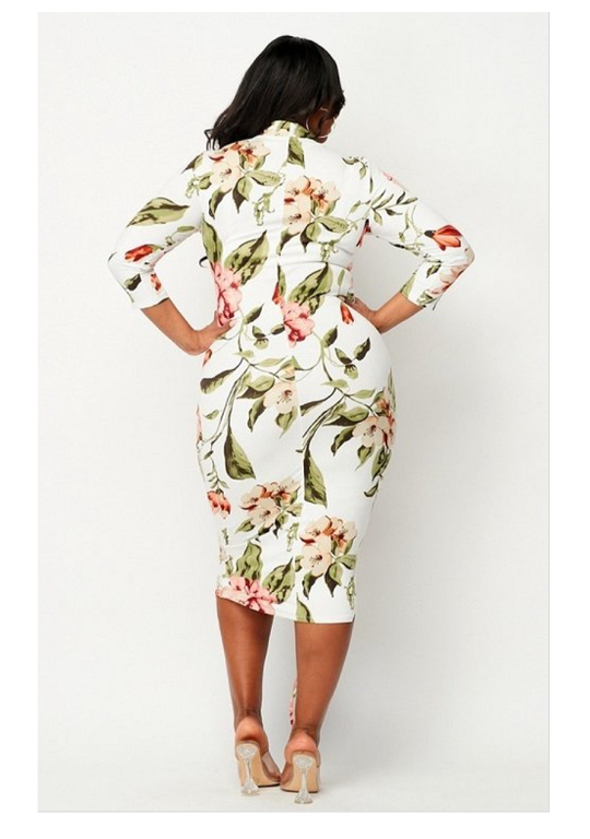 floral dress back