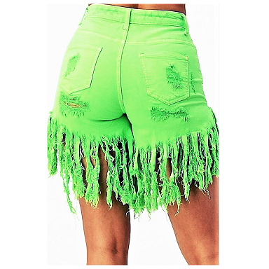 Fringe shorts green