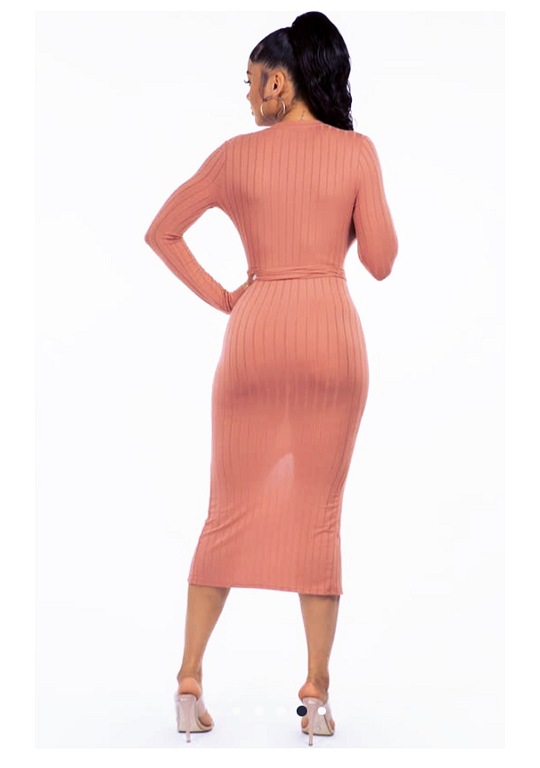 salmon dress back